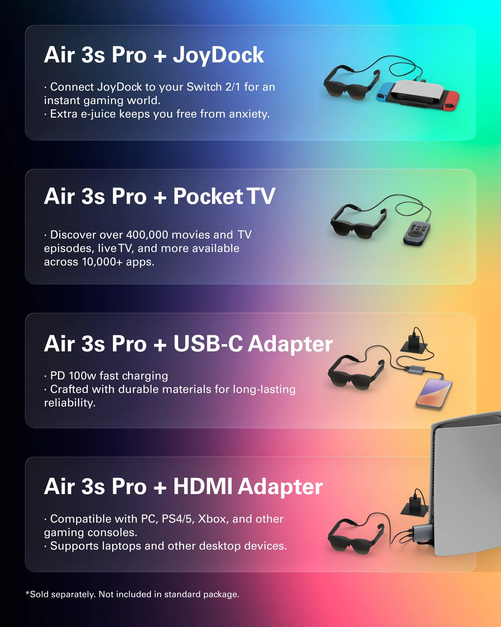 Air 3s Pro AR Glasses : Ultimate 201" Display with 1200nits for Pro Entertainment - Image 11