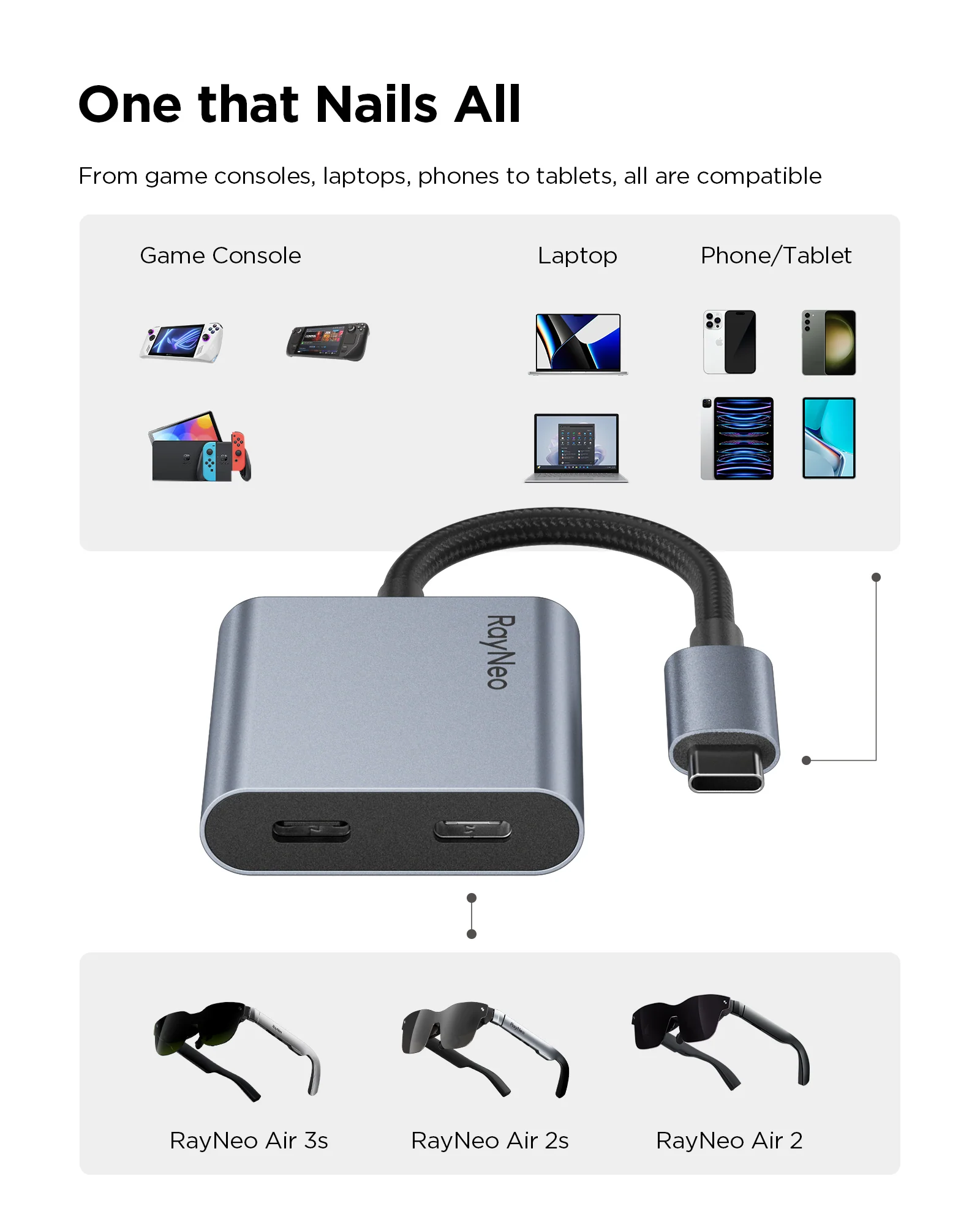 RayNeo USB-C to Glasses Charging Adapter - Image 4